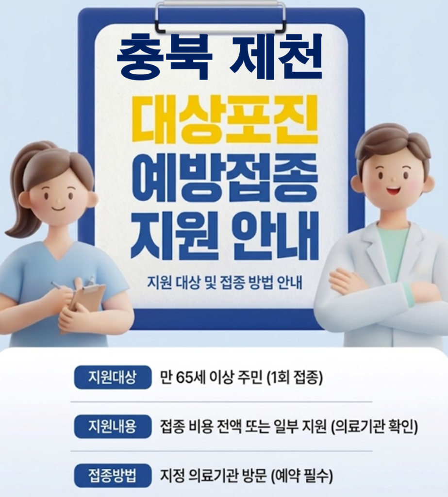 제천 대상포진 보건소 접종 가격 및 저렴한 병원