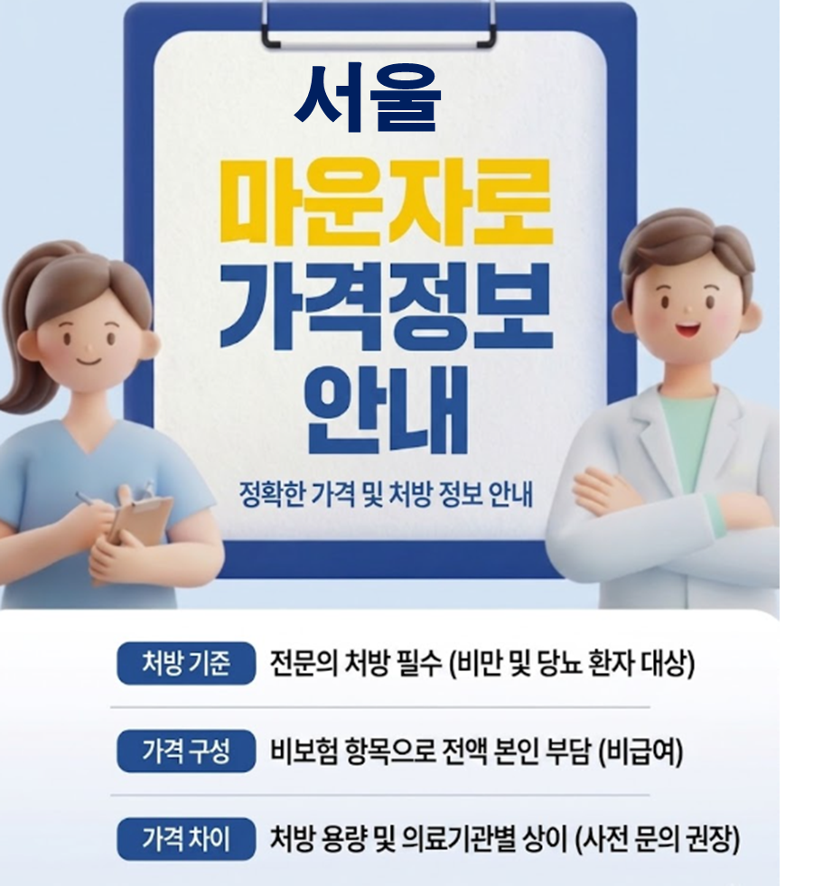 서울 마운자로 처방 병원 및 저렴한 성지 안내