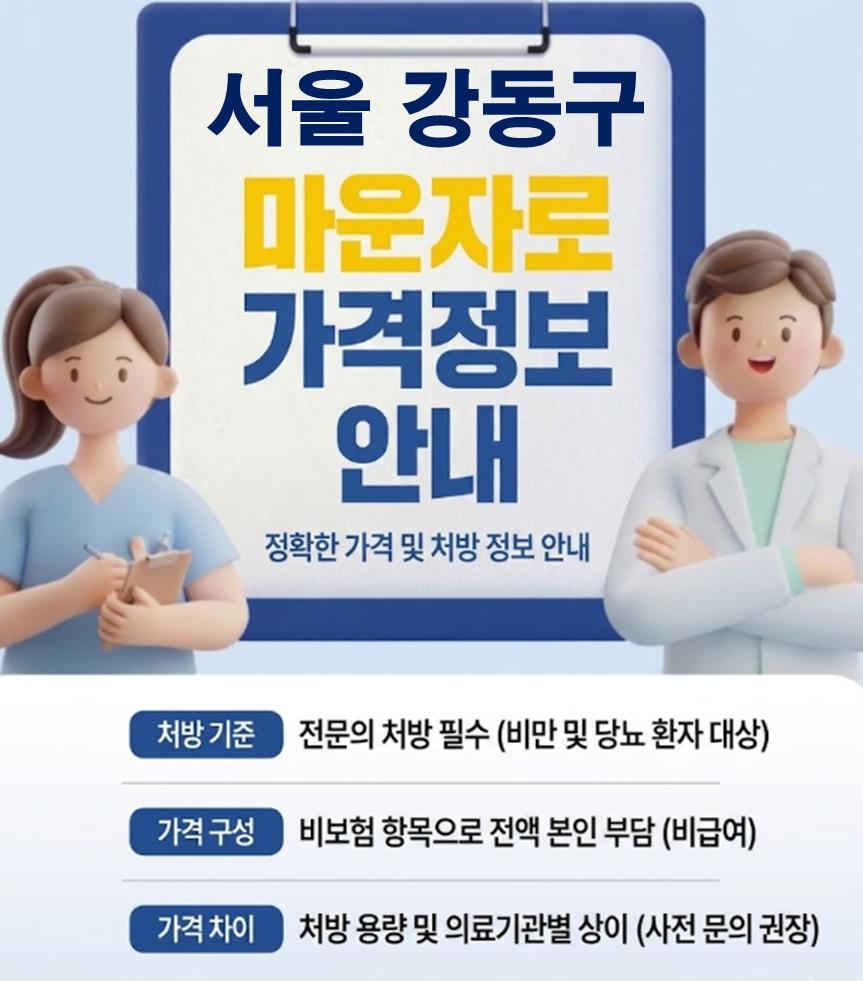 강동구 마운자로 처방 병원 및 저렴한 성지 약국 안내