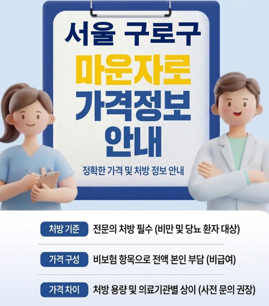 구로구 마운자로 처방 병원 및 저렴한 성지 약국 안내